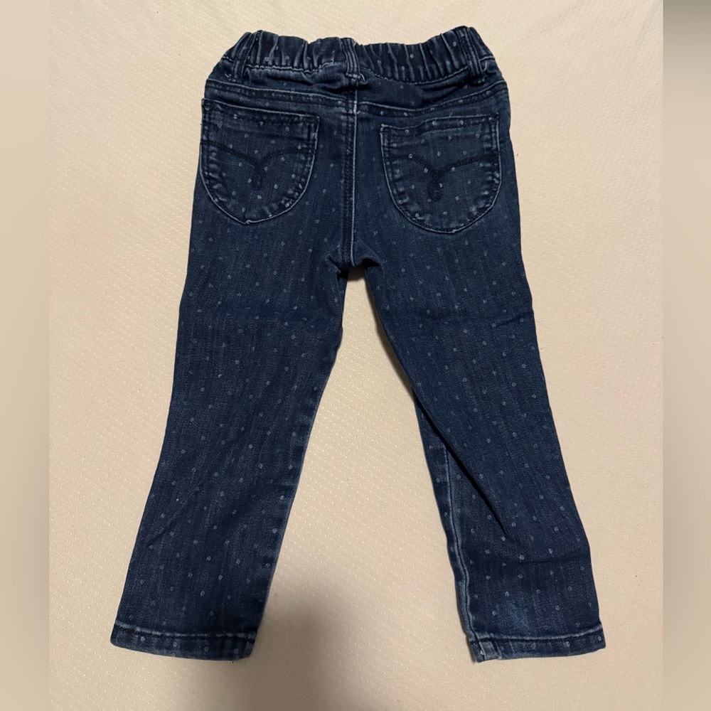 Cherokee Dark Blue Kids Jeans with Polka Dots